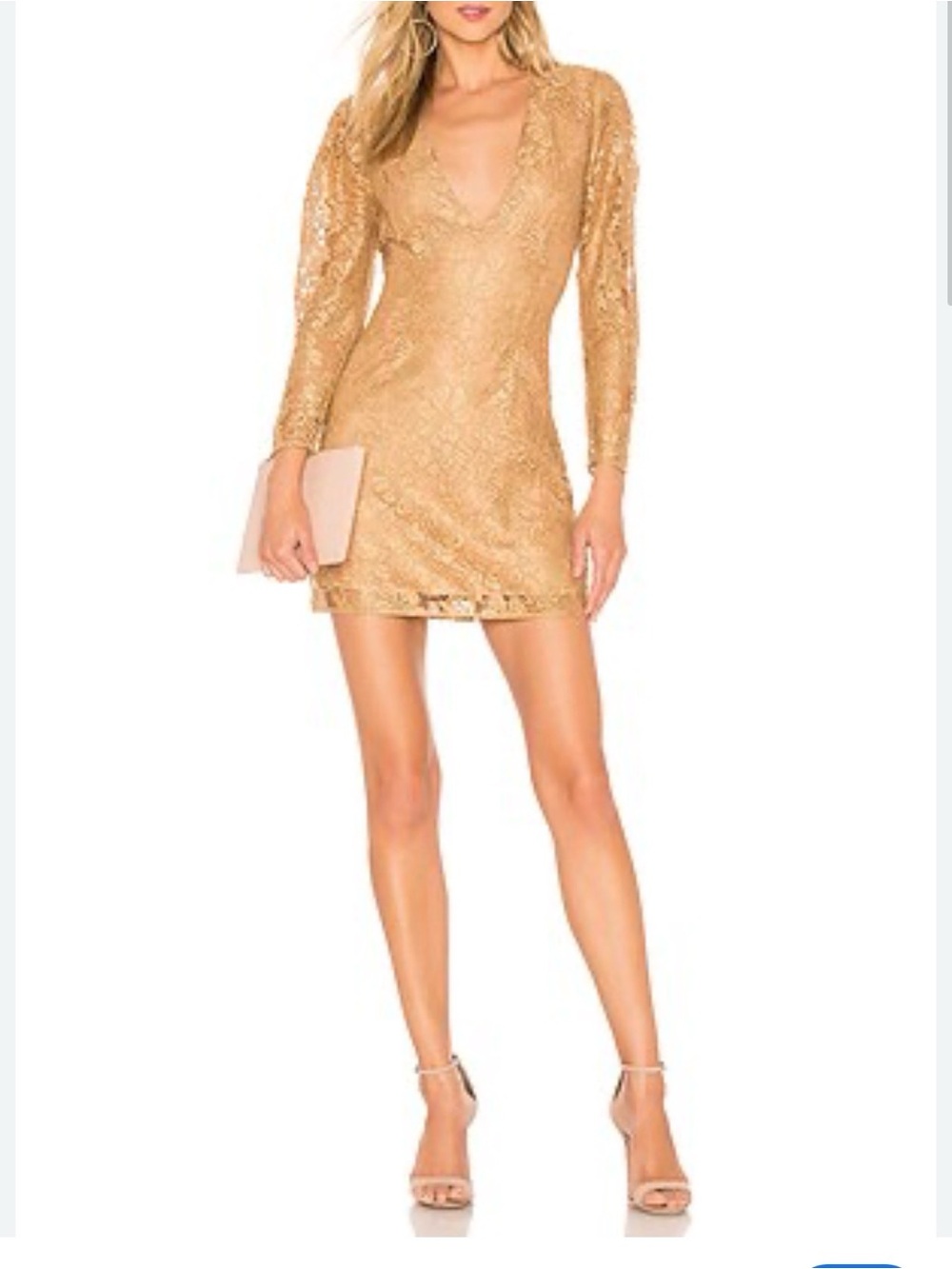 Majorelle Revolve Bettina Lace Long Sleeve Mini Dress | Size Small